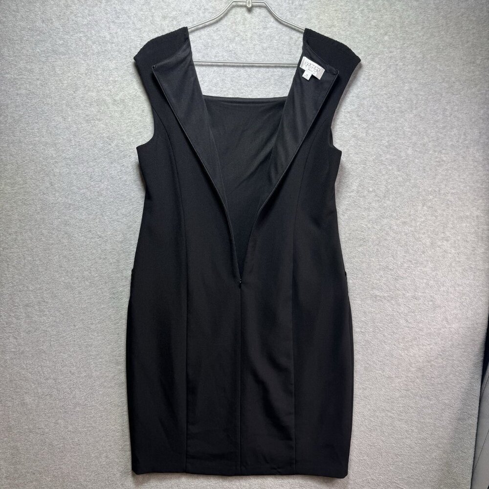 Kasper Dress Womens 14 Black Sleeveless Lined Career Zip up - Picture 3 of 11